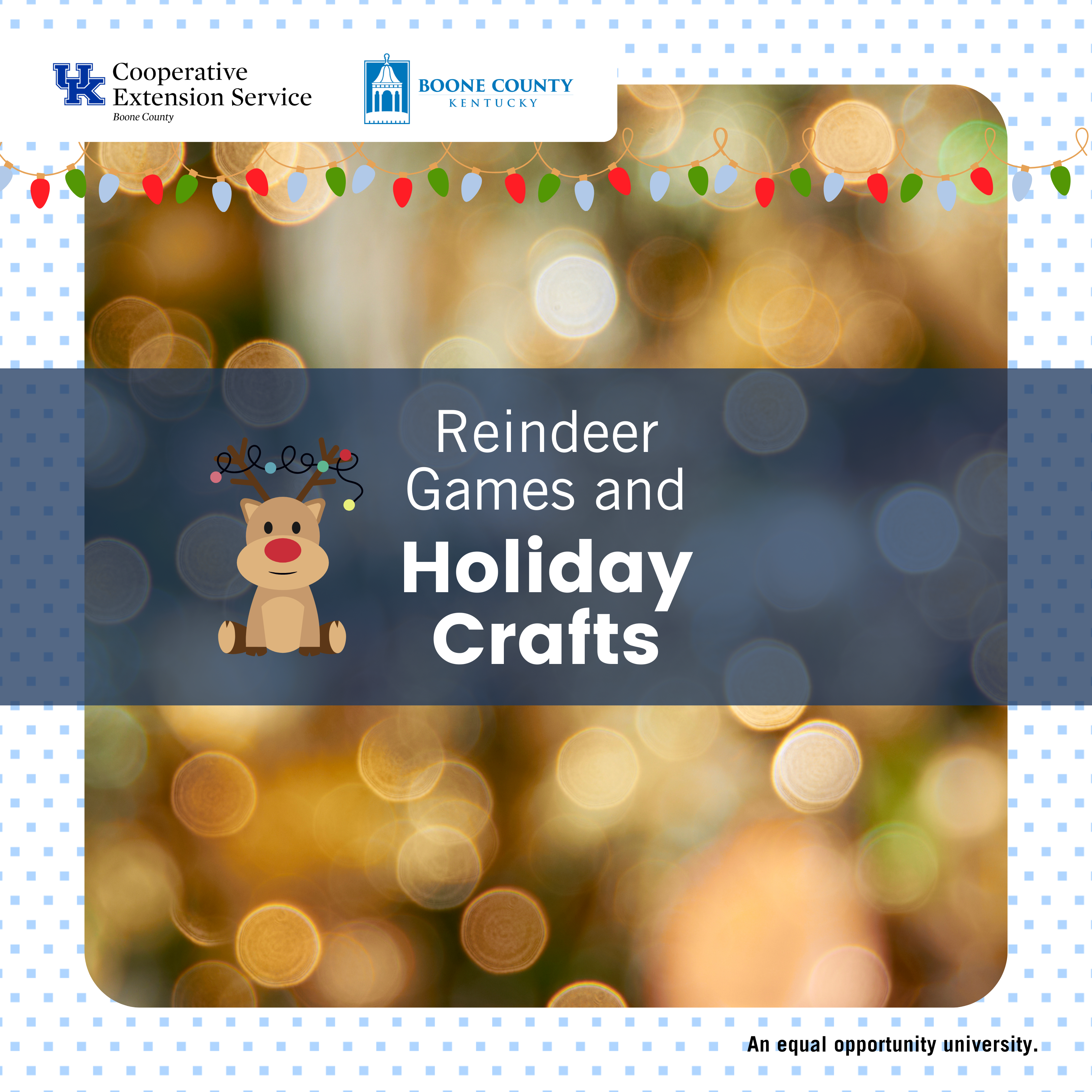 Reindeer Games and Holiday Crafts Program ad