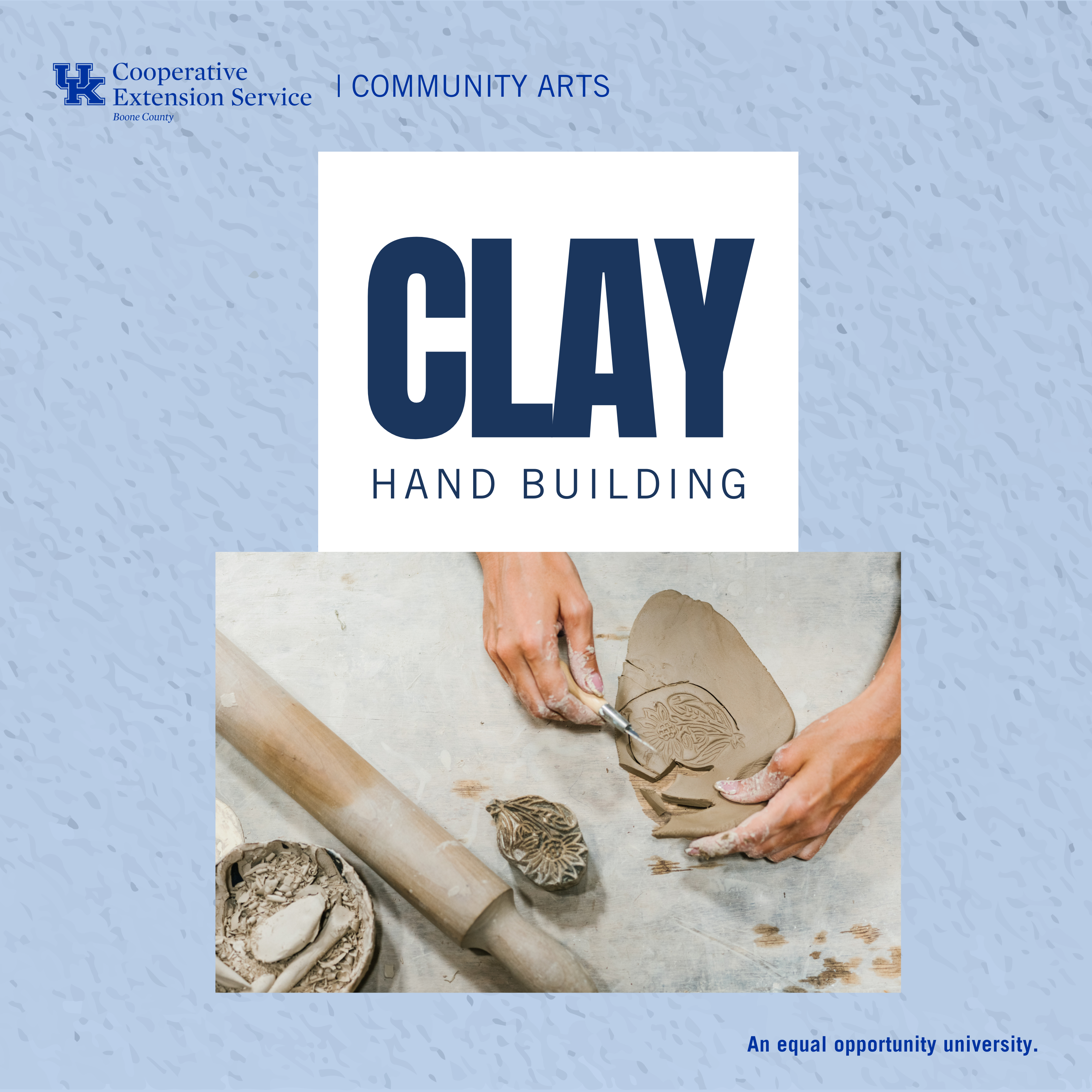 Clay hand building program advertisement