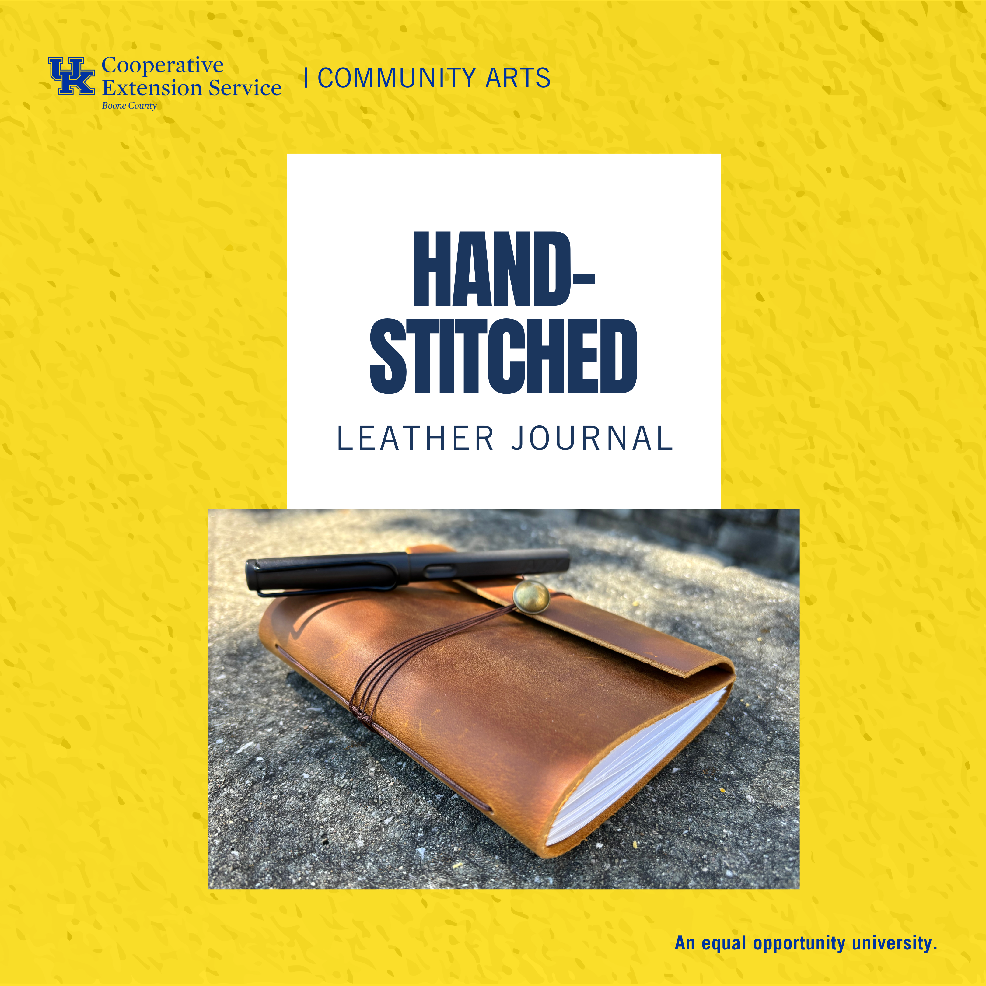 Hand-Stitched Leather Journal program ad