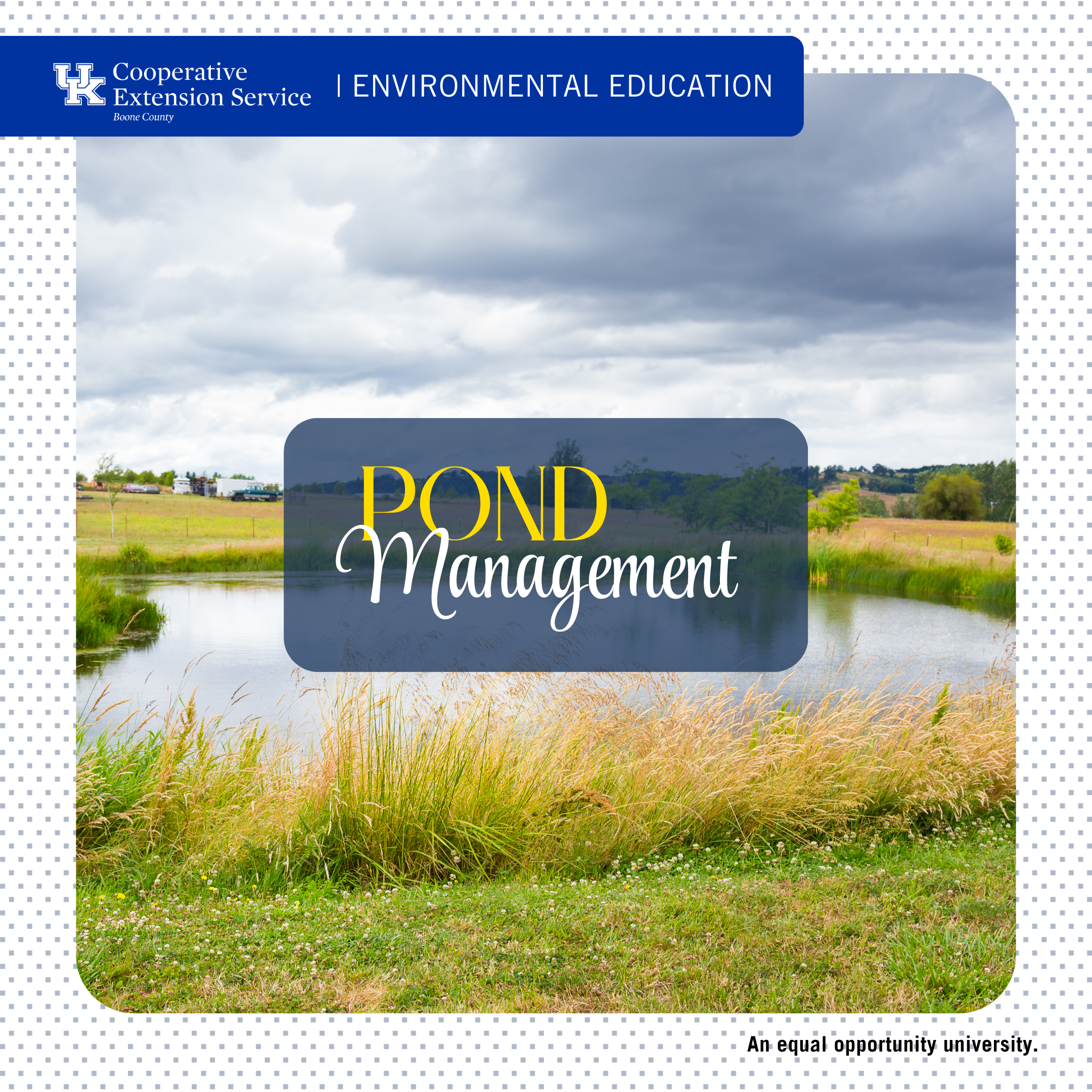 Pond Management virtual program advertisement