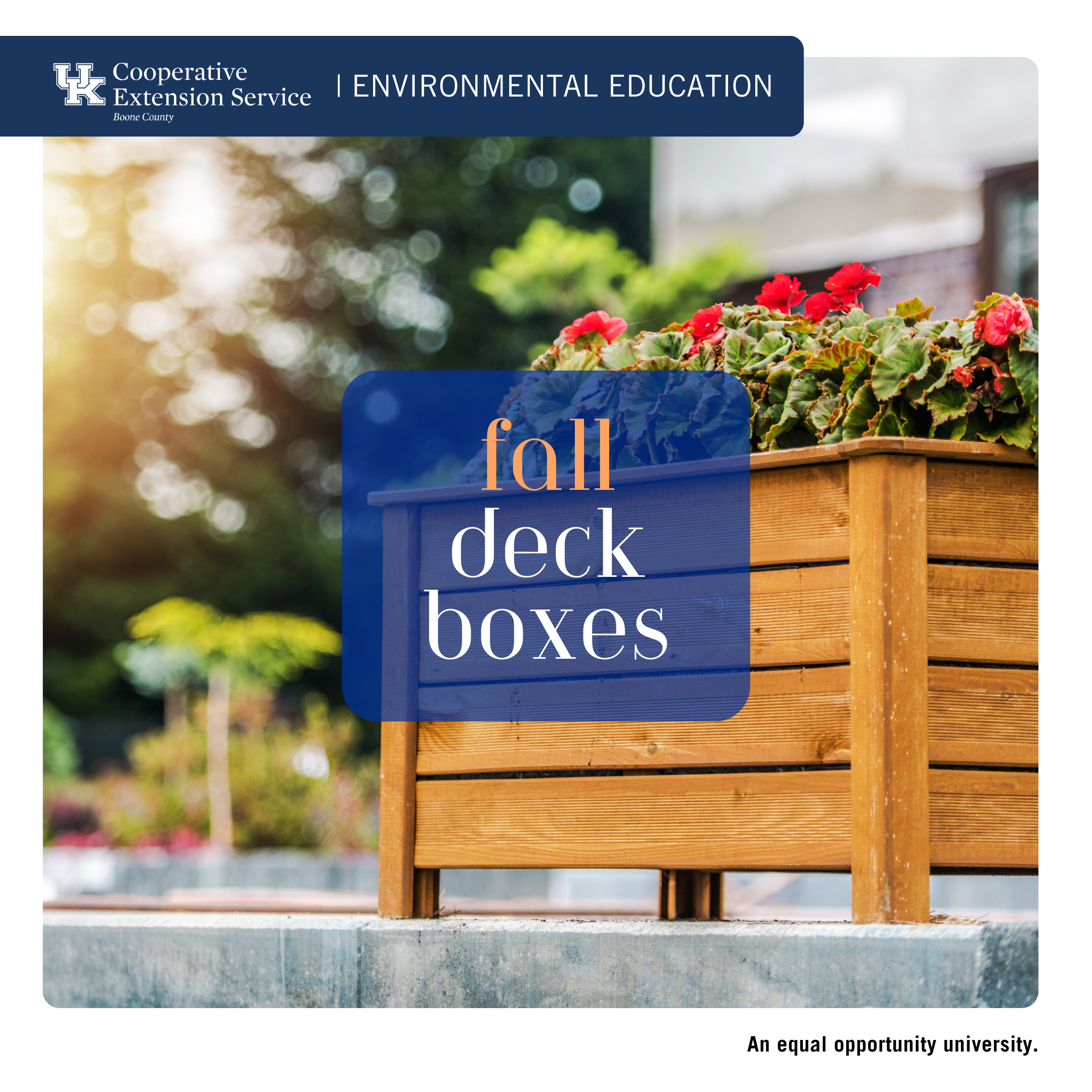 Fall Deck Boxes program advertisement