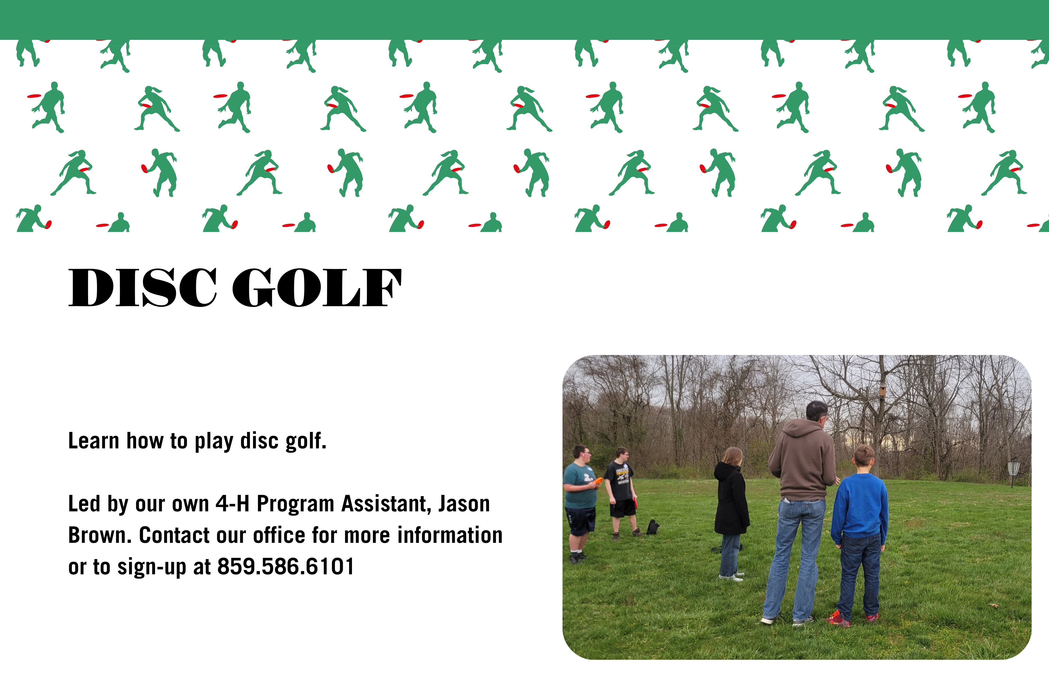 Disc Golf program advertisement