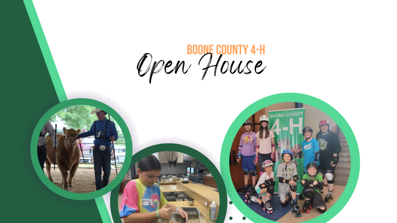 Boone County 4-H Open House program advertisement