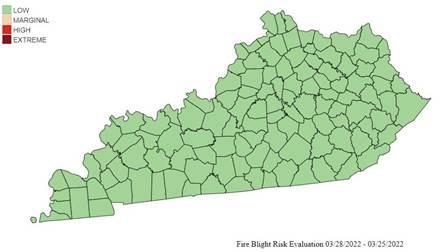 Fire Blight map